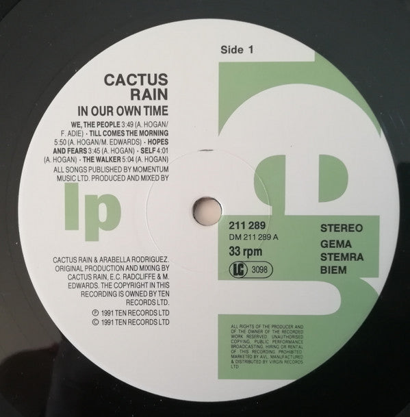 Cactus Rain : In Our Own Time (LP, Album)