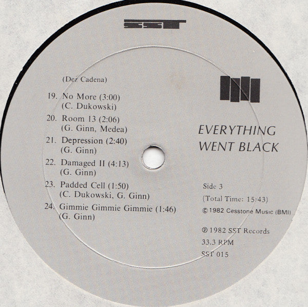 Greg Ginn, Chuck Dukowski, Dez Cadena, Robo (3), Chavo Pederast, Johnny "Bob" Goldstein* : Everything Went Black (2xLP, Comp)