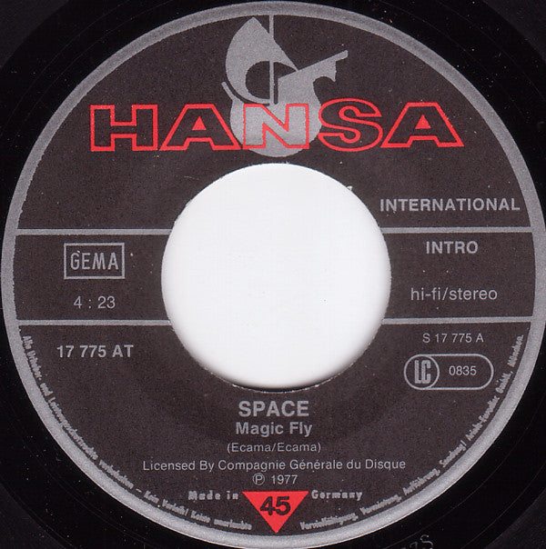 Space : Magic Fly (7", Single)