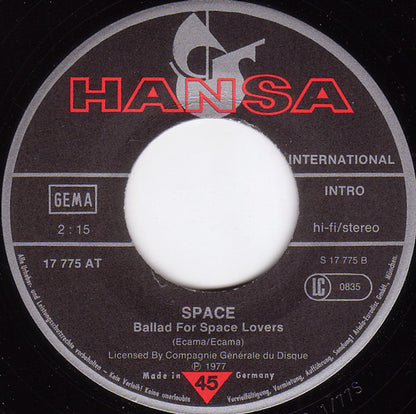 Space : Magic Fly (7", Single)