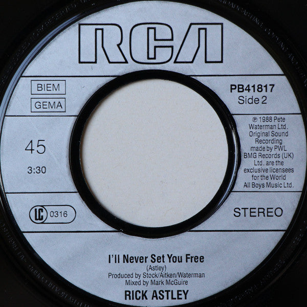 Rick Astley : Together Forever (7", Single)