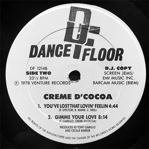 Creme D'Cocoa : Doin' The Dog / Nasty Street / You've Lost That Lovin' Feelin / Gimme Your Love (12", Comp, Promo)