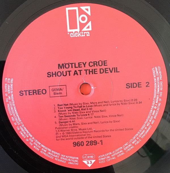 Mötley Crüe : Shout At The Devil (LP, Album, Gat)