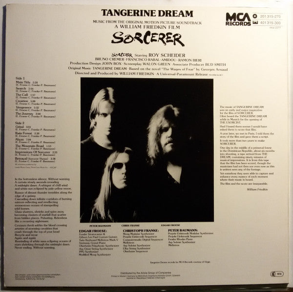 Tangerine Dream : Sorcerer (LP, Album, RE)