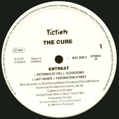 The Cure : Entreat (LP, Album)