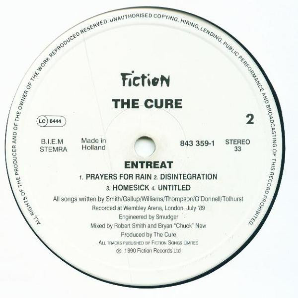 The Cure : Entreat (LP, Album)