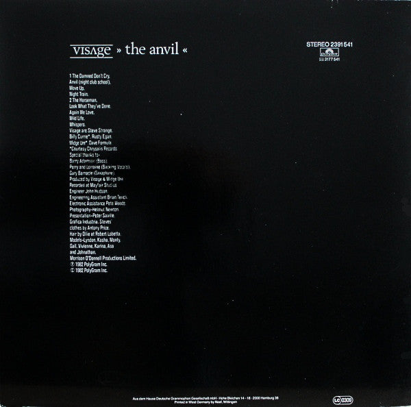 Visage : The Anvil (LP, Album)