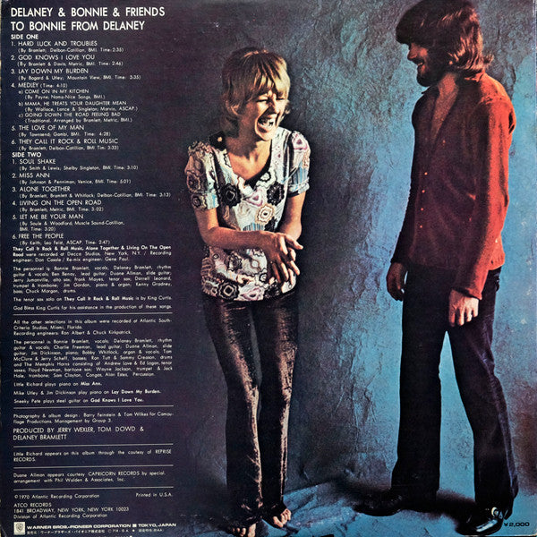 Delaney & Bonnie & Friends : To Bonnie From Delaney (LP, Album, Gat)