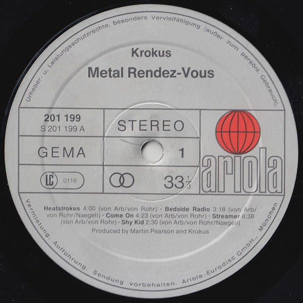 Krokus : Metal Rendez-vous (LP, Album)