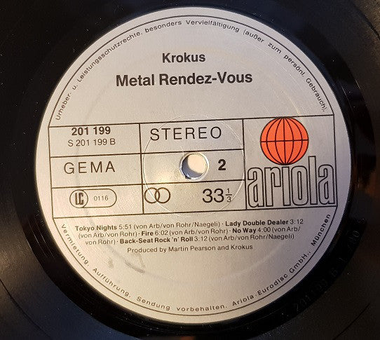 Krokus : Metal Rendez-vous (LP, Album)