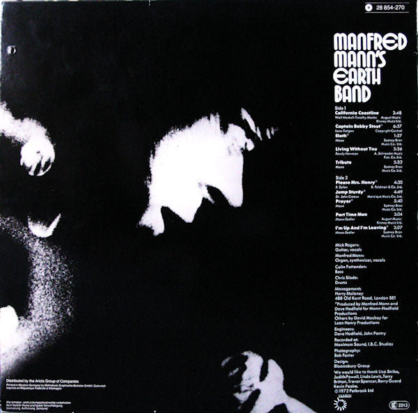 Manfred Mann's Earth Band : Manfred Mann's Earth Band (LP, Album, RE)