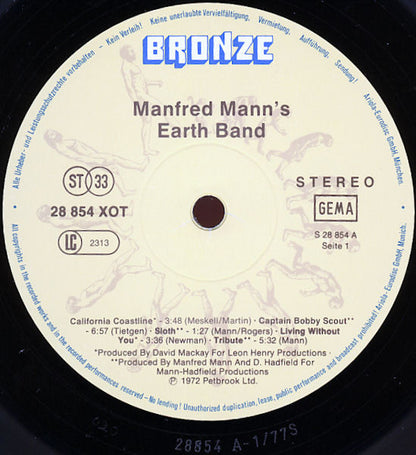 Manfred Mann's Earth Band : Manfred Mann's Earth Band (LP, Album, RE)