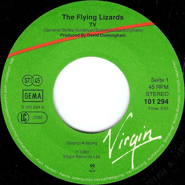 The Flying Lizards : TV (7", Single)