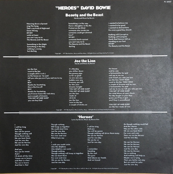 David Bowie : "Heroes" (LP, Album)