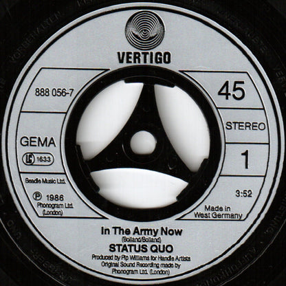 Status Quo : In The Army Now (7", Single)