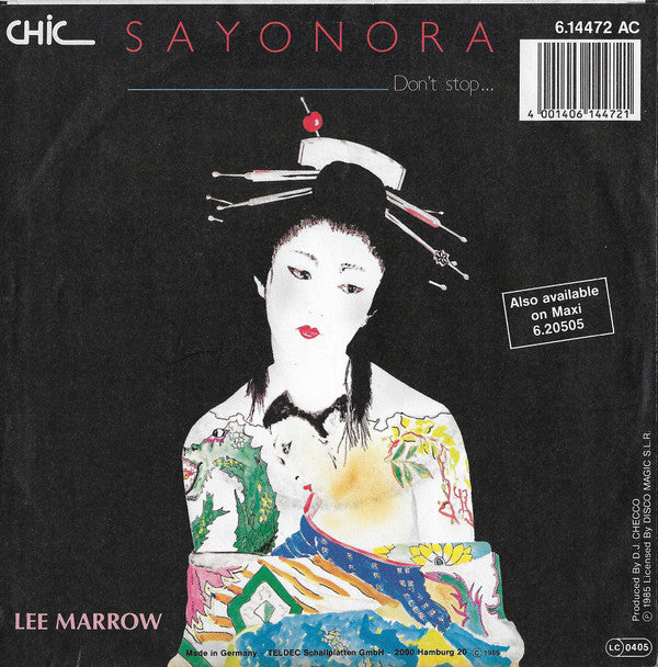 Lee Marrow : Sayonara (Don't Stop...) (7", Single)