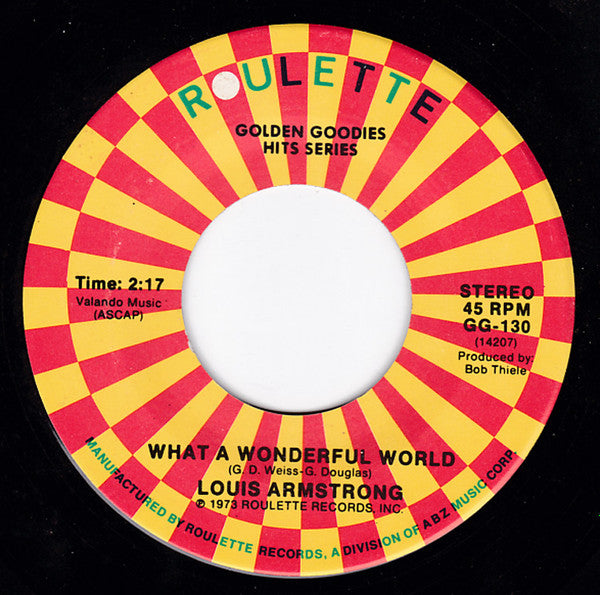 Louis Armstrong / The O'Kaysions : What A Wonderful World / Girl Watcher (7", Single, RE)