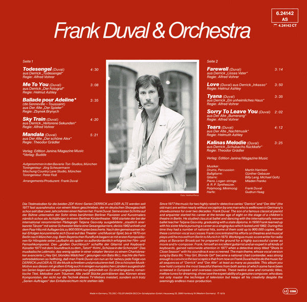 Frank Duval & Orchestra : Die Schönsten Melodien Aus „Derrick“ Und „Der Alte“ (LP, Album)