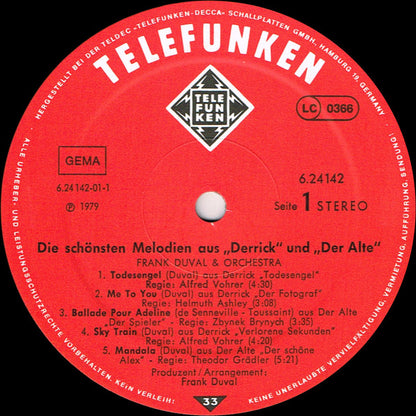 Frank Duval & Orchestra : Die Schönsten Melodien Aus „Derrick“ Und „Der Alte“ (LP, Album)