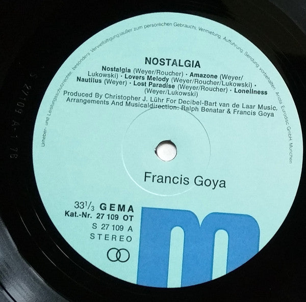 Francis Goya : Nostalgia (LP, Album)