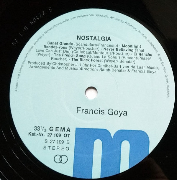 Francis Goya : Nostalgia (LP, Album)