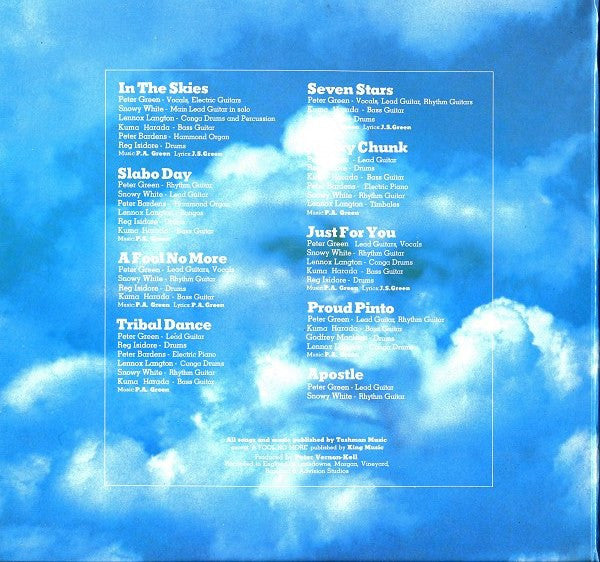 Peter Green (2) : In The Skies (LP, Album, Ltd, Gre)