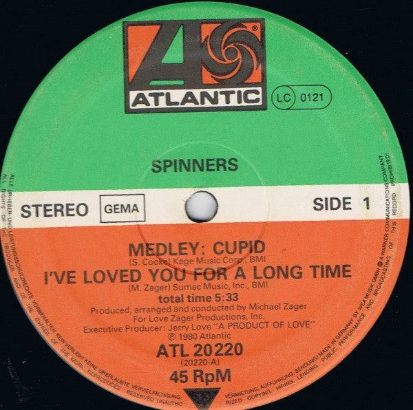 Spinners : Cupid / I've Loved You For A Long Time (Medley)  (12", Maxi)