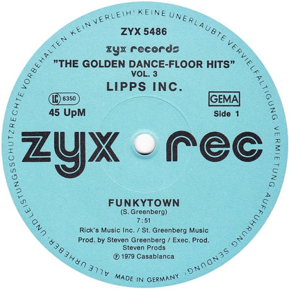 Lipps Inc.* / Trans-X : Funkytown / Vivre Sur Vidéo (12", Maxi, Blu)