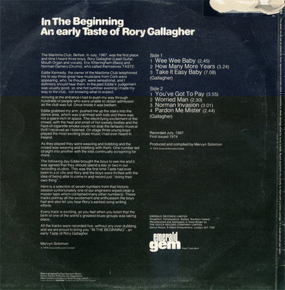 Rory Gallagher : In The Beginning - An Early Taste Of Rory Gallagher (LP)