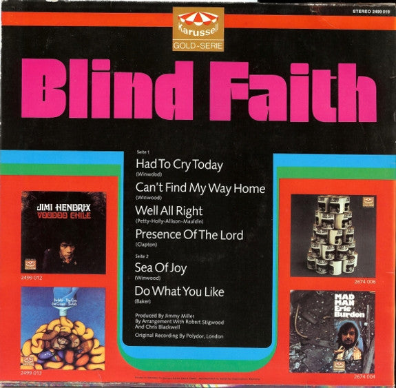 Blind Faith (2) : Blind Faith (LP, Album, RE)