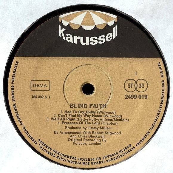 Blind Faith (2) : Blind Faith (LP, Album, RE)