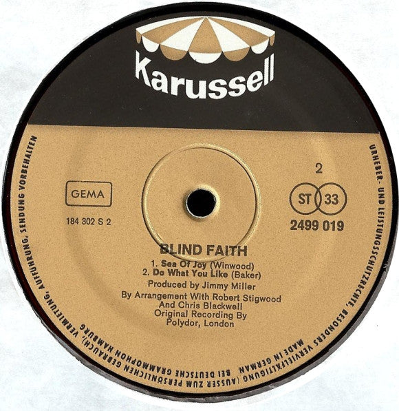 Blind Faith (2) : Blind Faith (LP, Album, RE)