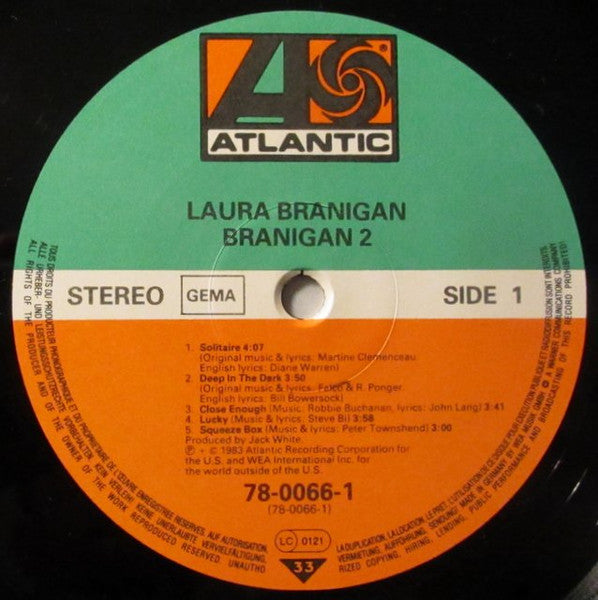 Laura Branigan : Branigan 2 (LP, Album)