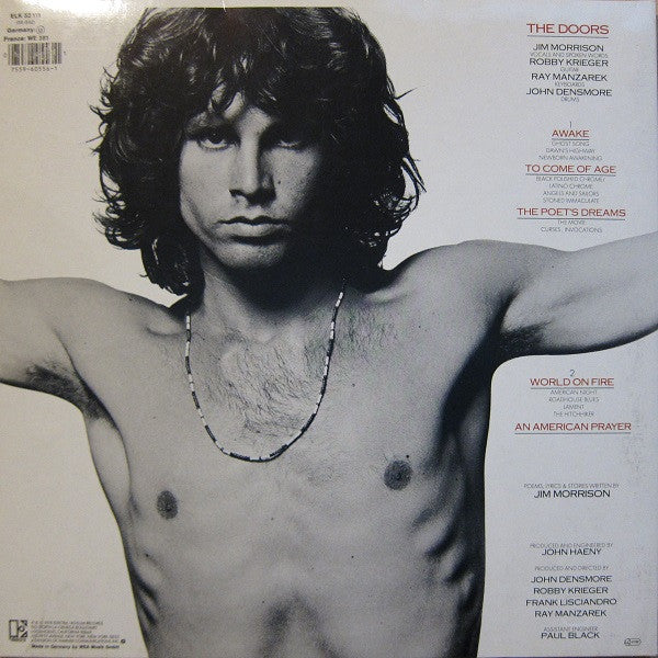 Jim Morrison Music By The Doors : An American Prayer (LP, Album, RE, Gat)