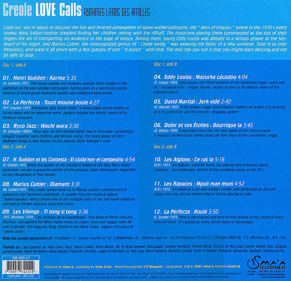 Various : Creole Love Calls - Rythmes Latins Des Antilles (2xLP, Comp)