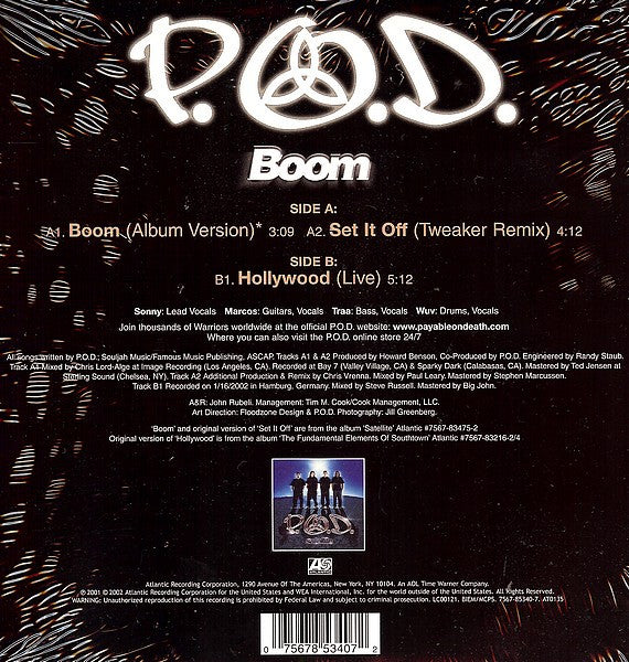 P.O.D. : Boom (7", Pic)