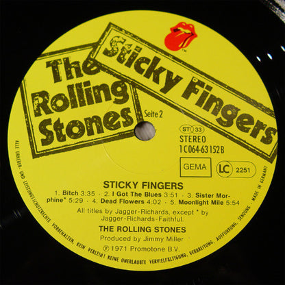 The Rolling Stones : Sticky Fingers (LP, Album, RE, Zip)