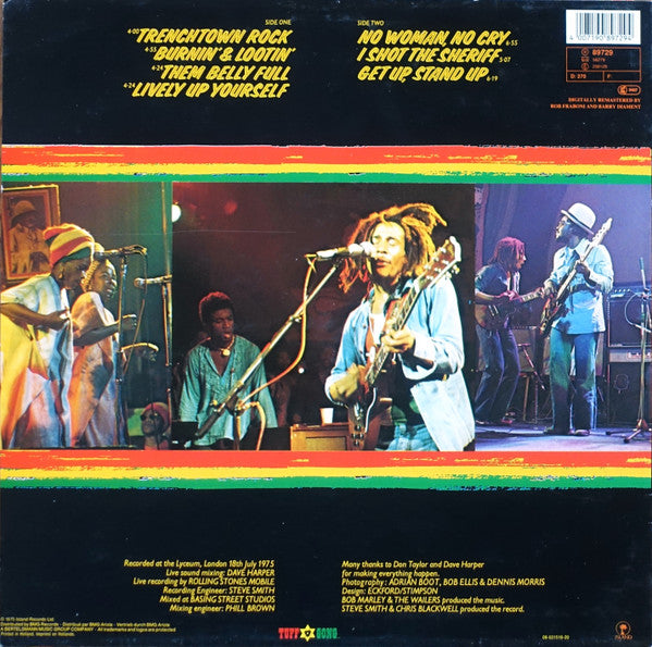 Bob Marley And The Wailers* : Live! (LP, Album, RE, RM, RP)