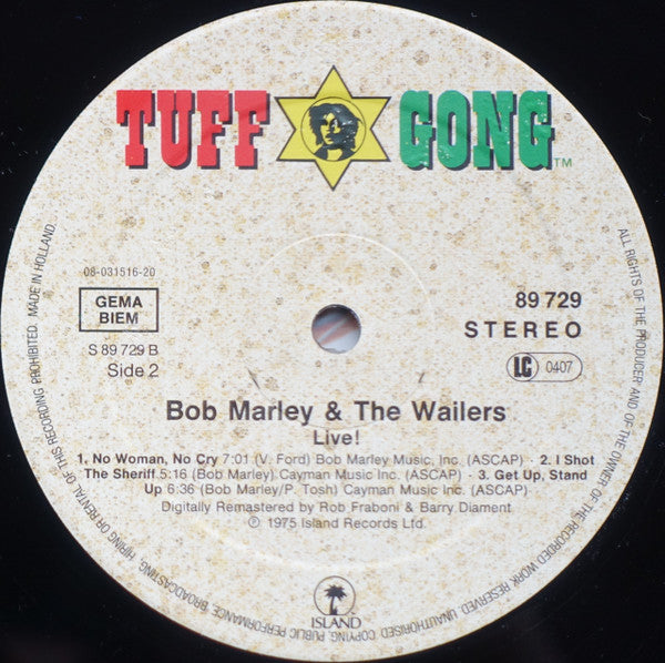 Bob Marley And The Wailers* : Live! (LP, Album, RE, RM, RP)