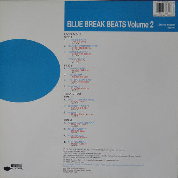 Various : Blue Break Beats Volume Two (2xLP, Comp, Mono)