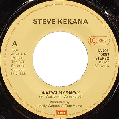 Steve Kekana : Raising My Family (7", Single)