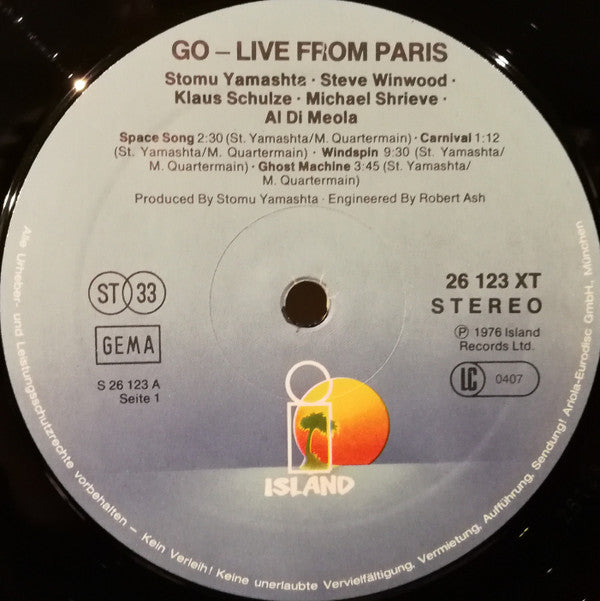 Stomu Yamashta's Go : Go Live From Paris (2xLP, Album)