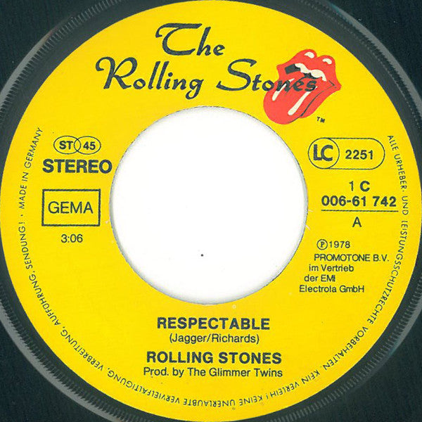 The Rolling Stones : Respectable (7", Single)