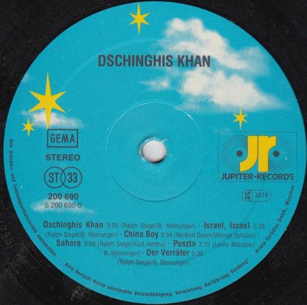 Dschinghis Khan : Dschinghis Khan (LP, Album, Gat)