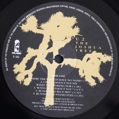 U2 : The Joshua Tree (LP, Album, EMI)