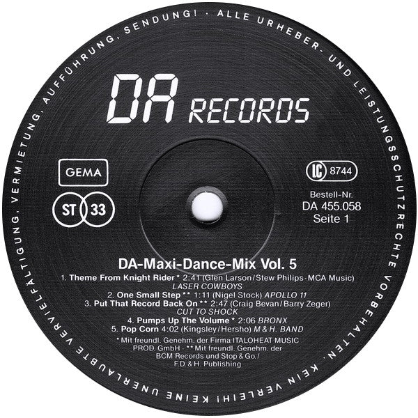 Various : DA Maxi-Dance-Mix Vol. 5 (LP, Comp, Mixed)