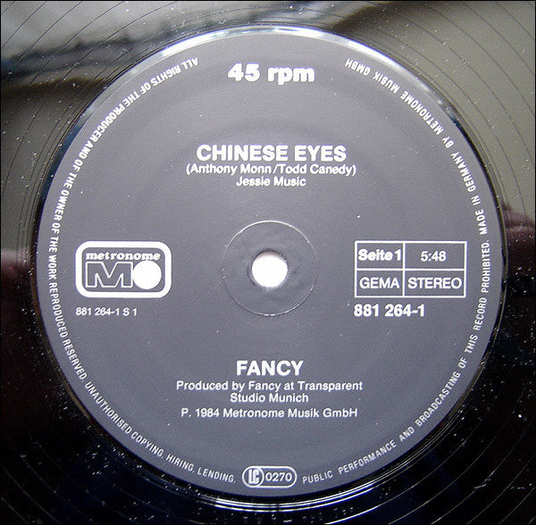 Fancy : Chinese Eyes (12", Maxi)