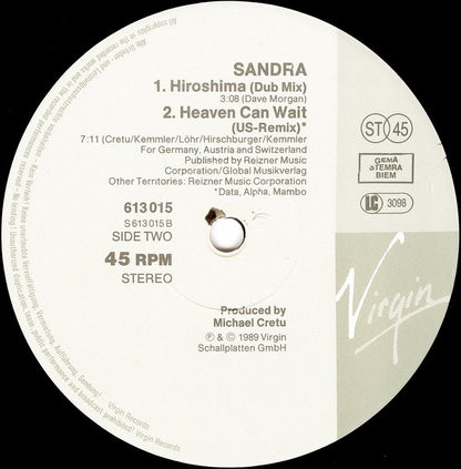 Sandra : Hiroshima (12", Maxi, 3 T)