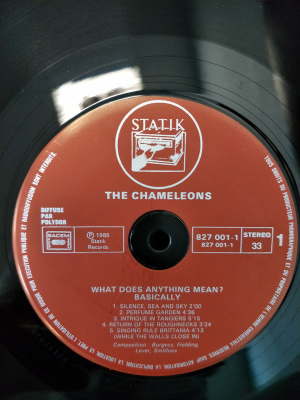 The Chameleons : What Does Anything Mean?  Basically (LP, Album, Gat)