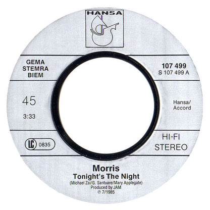 Morris (6) : Tonight's The Night (7", Single)